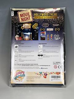 MOVIE NIGHT HOLLYWOOD THEME PHOTO BOOTH BACKDROP