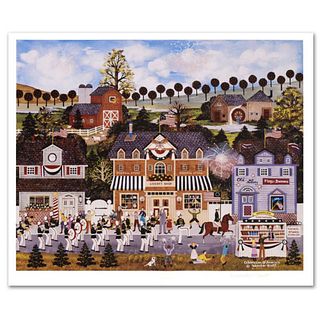 Jane Wooster Scott, "Celebration of America" Hand Signed Limited Edition Lithograph with Letter of Authenticity.