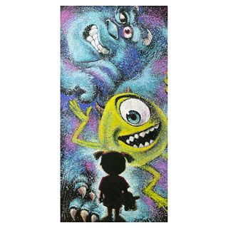 Stephen Fishwick, "Closets Full of Monsters" Limited Edition on Canvas from Disney Fine Art, Numbered 21/95 and Hand Signed with Letter of Authenticit