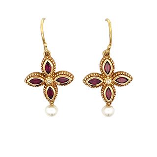 Iridesse by Tiffany & Co 18K Garnet Diamond Earrings
