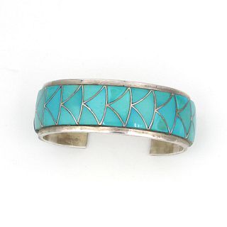 Orlinda Natewa Zuni Sterling Silver Turquoise Bracelet
