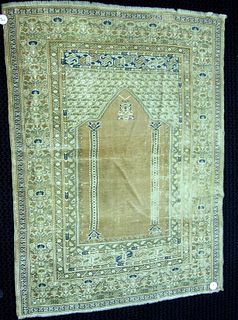 Two Turkish prayer rugs, ca. 1920-1930, both 5'5"'