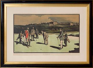 AFTER NEVISON ARTHUR LORAINE (1863-1934): ST. ANDREWS; AND A MIXED FOURSOME