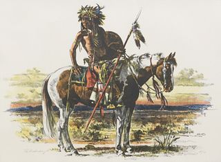 ROY ANDERSEN (D.2019) NATIVE AMERICAN LITHOGRAPH