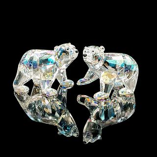 Pair of Swarovski SCS Crystal Figurines Polar Bear
