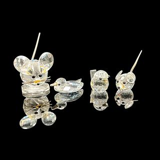 4pc Swarovski Crystal Figurines, Animal Figurines