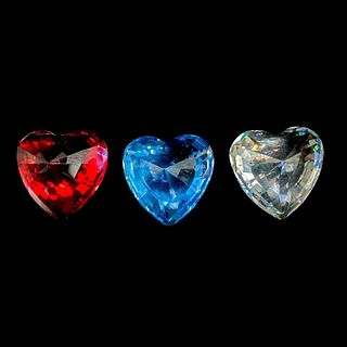 3pc Swarovski Crystal SCS Hearts