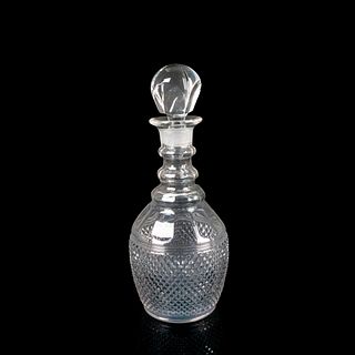 Vintage Clear Pressed Glass Decanter with Stopper