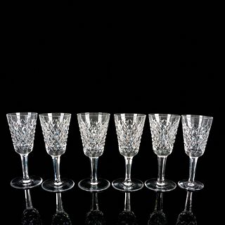 6pc Set of Waterford Crystal Alana Claret Glasses