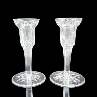 2pc Waterford Crystal Candle Holders, Lismore