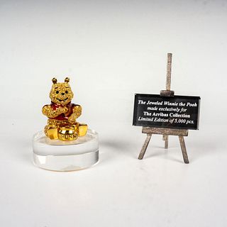 3pc Arribas Brothers Figurine Base + Plaque, Winnie The Pooh