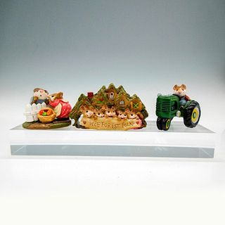 3pc Annette Petersen Miniature Figurines, Wee Forest Folk