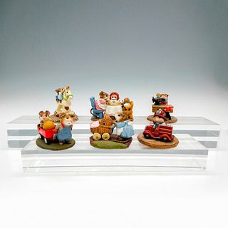 6pc Annette Petersen Miniature Figurines, Wee Forest Folk