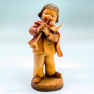 Anri Italy Wood Carved Figurine, Clarinet