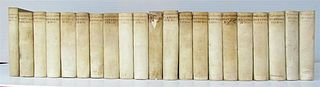 21 VOLUMES, ILLUSTRATED, 1749–1759, NETHERLANDS HISTORY, ANTIQUE VELLUM BOUND