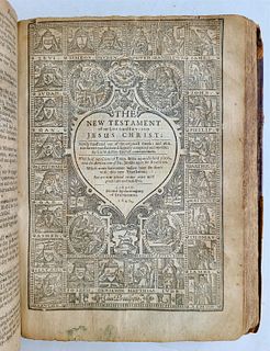 AN OLD 1649 KING JAMES VERSION OF THE ENGLISH BIBLE WITH AMERICAN PROVENANCE