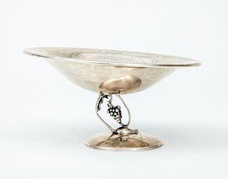 In the Manner of Georg Jensen, Sterling Silver Stemmed Tazza