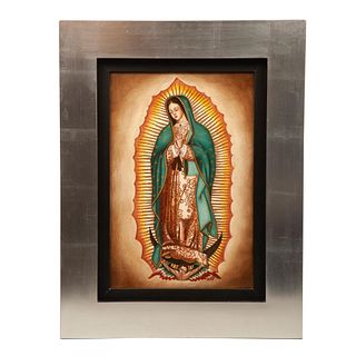 ANÓNIMO (Siglo XX), Virgen de Guadalupe, Sin firma, Óleo sobre tela, 67 x 46 cm