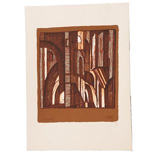 JOSÉ CHÁVEZ MORADO, Guanajuato, Firmada y fechada 97, Serigrafía, 52 x 43.5 cm imagen / 78 x 56 cm papel