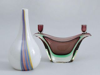 Italian Vase and Candleholder