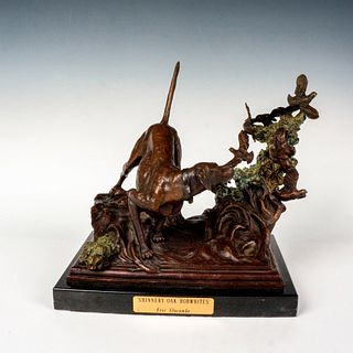 Eric Slocombe Bronze Sculpture, Shinnery Oak Bobwhites