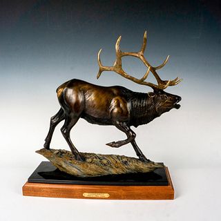 Stephen C. LeBlanc Bronze Sculpture, Cherokee Boss Elk