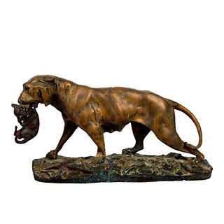 Antoine-Louis Barye Bronze Sculpture, Tigress