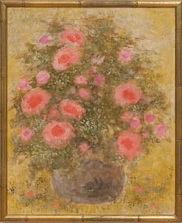 20th Century School: Red and Pink Floral Still Life