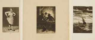 3 Henri Charles Guerard etchings