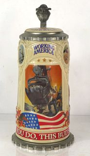 1997 Budweiser "Working America #2" Strip Miner 9¾ Inch Tall CS336 Stein Saint Louis Missouri