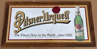 1990 Pilsner Urquell Beer 66 Inch Bar Mirror Plze? Plze&#328; Region