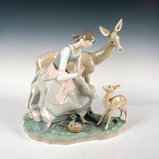 Girl And Gazelle 1001091 - Lladro Porcelain Figurine