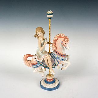 Girl On Carousel Horse 1001469 - Lladro Porcelain Figurine