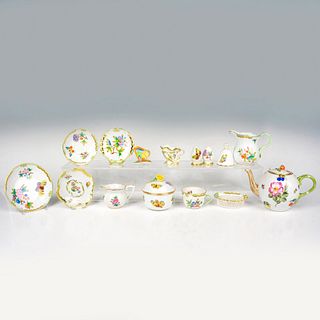 17pc Herend Porcelain Tableware Collectibles