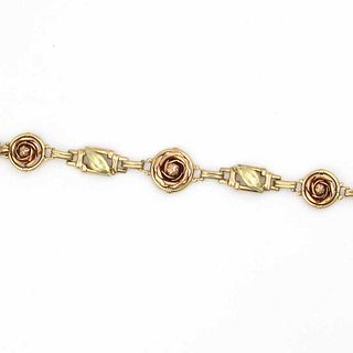 c1945 14K Yellow and Rose Gold Bracelet