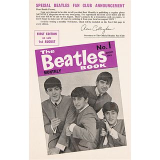 Official Beatles Fan Club Flyer (1963) - announcing the launch of The Beatles Monthly book