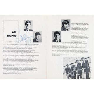 Paul McCartney Signed Rare 1963 Beatles Program - obtained a month after the release of Please Please Me