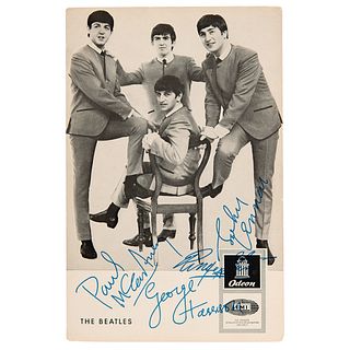 Beatles 1966 Odeon/EMI Records Promotional Card