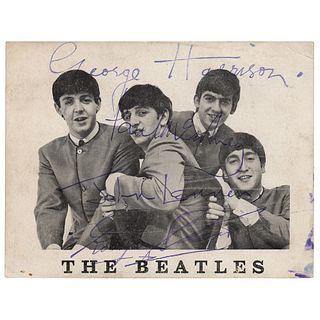 Beatles 1963 Fan Club Card with Facsimile Signatures