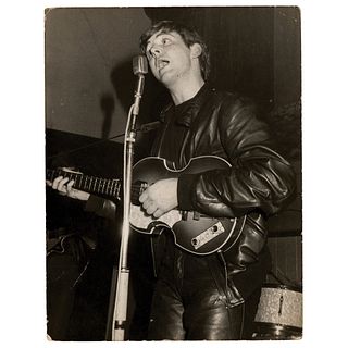 Paul McCartney Original 1961 Photograph -Aintree Institute in Liverpool, England