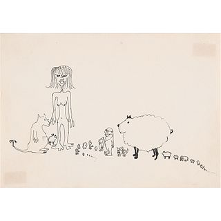 John Lennon Original Sketch from Publisher&#39;s Collection