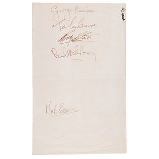 Beatles and Mal Evans Signatures - From the estate of Mal Evans
