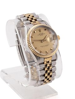 MEN'S ROLEX OYSTER PERPETUAL TWO TONE DATEJUST