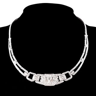 6.00CTW DIAMOND AND 18K WHITE GOLD NECKLACE