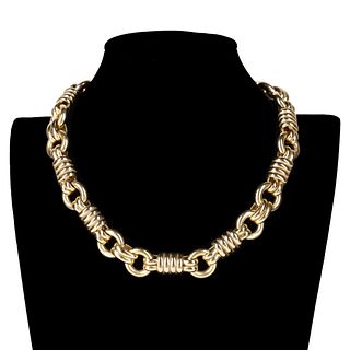 ITALIAN CHUNKY 18K YELLOW GOLD ROPE NECKLACE