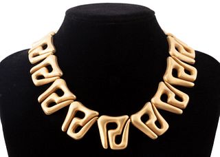 CONTINENTAL 18K YELLOW GOLD MODERNIST NECKLACE