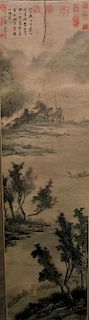 Chinese water color painting scroll