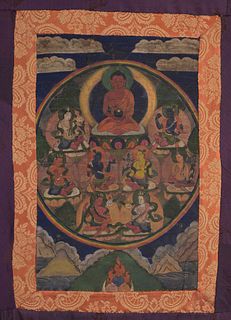 Antique Tibetan Thangka, Signed
