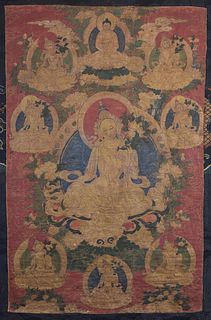 Antique Tibetan Thangka, Tara of "The 8 Dragons"