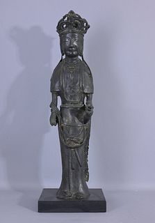 Antique Tibetan Bronze Figure on Stand